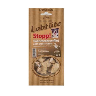 Voordeelpakket: 5x50g Petman lofzak Stop! Kipfilet hondensnacks