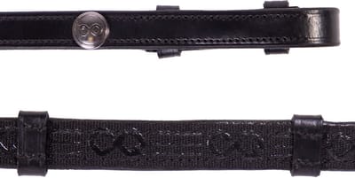PresTeq Teugel FayRein met stops(8cm) Black - Full | Teugels paard