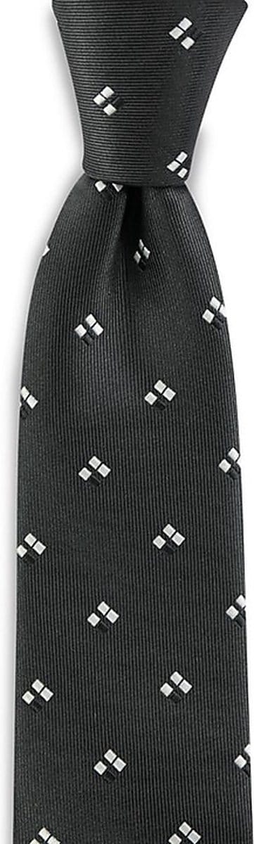 We Love Ties - Stropdassen - Stropdas Like Tetris - zwart / wit