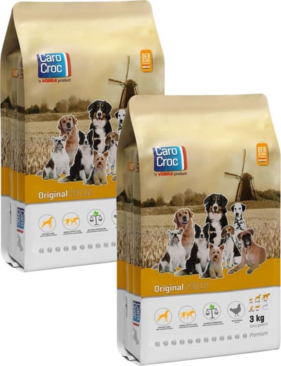 Carocroc Original Vlees&Gevogelte&Rijst - Hondenvoer - 2 x 3 kg