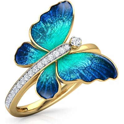 Elegante Vlinder Ontwerp Ringen Voor Vrouwen Schitterende Kristal Zirkonia Verlovingsring Vrouwen Trouwring Feest Sieraden Jubileum Cadeau 11 blue