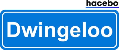 Hacebo - Plaatsnaam Sticker - 29x10 CM - Dwingeloo sticker - Verkeersborden sticker - grappige cadeaus - Dwingeloo