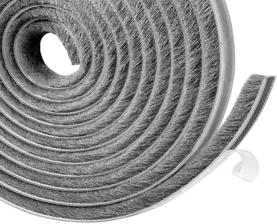 Borstelafdichting Deur - Zelfklevend Tochtstrip 9mm x 15mm x 5m - Voor Deuren, Ramen, Geluidsisolatie en Windbescherming （ 1 deel ）