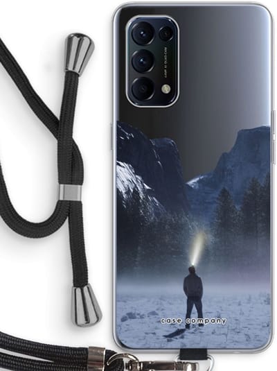 Case Company® - Hoesje met koord geschikt voor Oppo Find X3 Lite hoesje met Koord - Wanderlust - Telefoonhoesje met Zwart Koord - Bescherming aan alle Kanten en Over de Schermrand