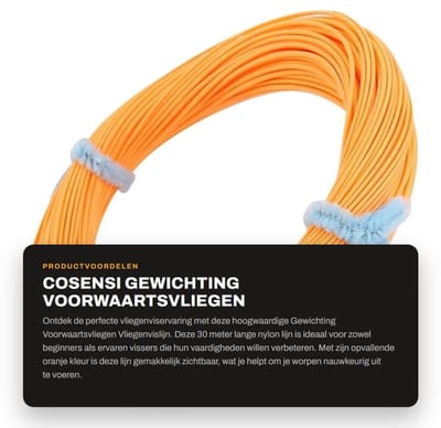 Dailygoods- Vliegenvislijn 30 m nylon - Gewicht 21-35 gram - Geschikt voor Stream/Rivier/Meer - WF-4F/5F/6F/7F/8F - Oranje - Gloednieuw - Vissnoer