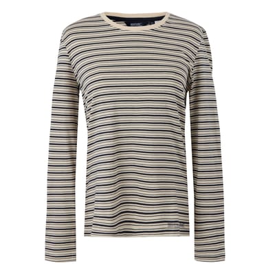 Regatta Dames/Dames Federica Stripe T-shirt met lange mouwen (Licht Vanille/Navy)