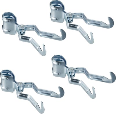 klemkleerhaak tent - set van 4 - klemhaak voor tentstok - tot Ø 25 mm - voor handdoek of kleding