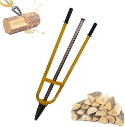 Handmatige Houtsplijter - Brandhout Tool - Open Haard Voorbereiden - Traagheid Splitsen - 99cm Groot - Zwart