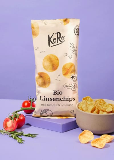 Bio linzenchips met tomaat en rozemarijn 100 g