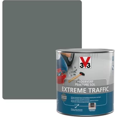 V33 Vloerfverf Binnen - Buiten Extreme Traffic Carbonaat Zijdeglans 500ml