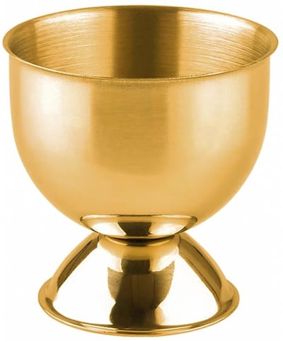 Dailygoods- Eierdopjes Set van 4 - Roestvrij Staal - Gouden Eierdopjes - Eierdopjeshouder - Duurzaam - Elegant Ontwerp - Eierdop