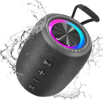 Draagbare Bluetooth Speaker - Draadloze Speaker - Muziek Luisteren Buiten - 20W Krachtig Geluid - 16 Uur Speeltijd - Zwart
