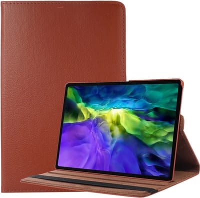 Hoesje - Geschikt voor Samsung Galaxy Tab A8 - 360 Graden Hoes - Draaibare Hard Cover Case - Tablethoes Draaibaar - Bruin