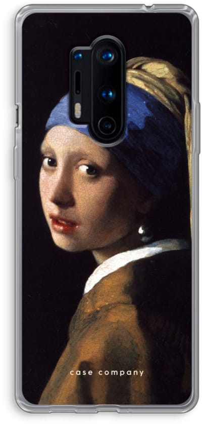 Case Company® - Hoesje geschikt voor OnePlus 8 Pro hoesje - The Pearl Earring - Soft Cover Telefoonhoesje - Bescherming aan alle Kanten en Schermrand