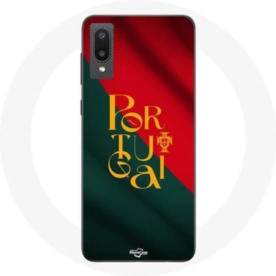 Coque - Maniacase - Samsung Galaxy A02 - Drapeau du Portugal - Souple - Noir noir