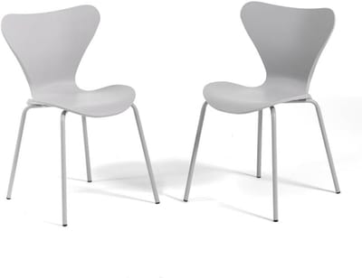 Stapelbare stoelen voor binnen en buiten - Duurzaam kunsthars met metalen poten