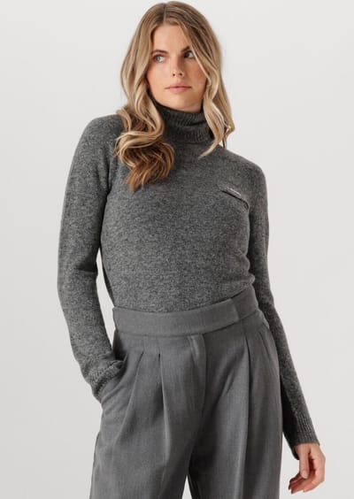 Liu Jo 3.0 Maglia Chiusa M/l Truien & vesten Dames - Sweater - Hoodie - Vest- Grijs - Maat 36