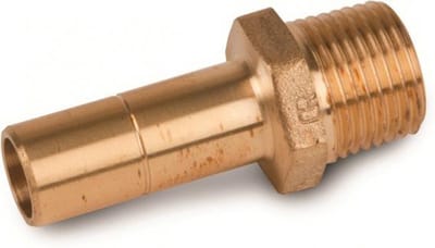 Wavin Hep2o Insteekkoppeling 2 aansluitingen - Messing aansluitsuk 22mm x 3/4"buitendraad