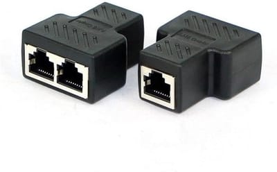 RJ45 Splitter Adapter Cat6 Netwerk Ethernet UTP STP 8P8C Plug naar Twee Poorten