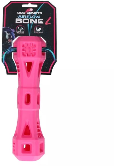 Dog Comets Airflow Bone L - Hondenspeelgoed Bot - hondenbot speelgoed - apporteerspeelgoed hond - Roze