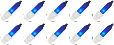 OE Lightning Reserve Kerstlampjes - 10 stuks - Witte Insteek Fitting - 2.5V/0.425W - Blauw Licht