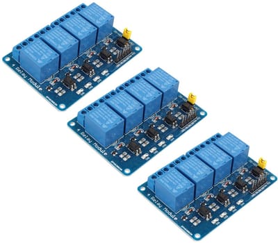 Allecto - 4-Kanaals Relay Module - Universale Besturingskaart - Geschikt voor Microcontrollers - Raspberry Pi - 5V - Elektronica - Besturingssystem...