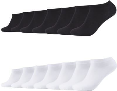 camano, Sneakersokken, korte sokken, damessokken, herensokken, multipack, 14-delige set, 14 paar, unisex sneakersokken, sportkousen, enkelsokken, vrijetijdslopen, sport, dagelijks gebruik, training, comfortabele boord zonder elastische druk.