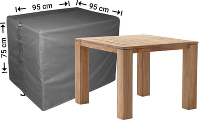 Raffles Covers Beschermhoes tuintafel - 95 x 95 H: 75 cm - D-RT95 - Waterdicht - Ademend - UV-bestendig - Elastisch rijgkoord - Beschermhoes tuinmeubelen