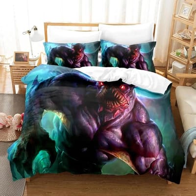 3D Print Mode Dota 2 Game Beddengoed Set Jongens Meisjes Eenpersoons Tweepersoons Kingsize Dekbedovertrek Kussensloop Bed jongens Volwassen Slaapkamer 135x200cm 2pcs