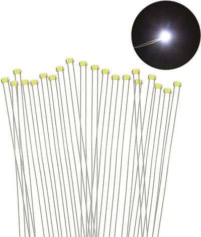 20 Stuks Voorgesoldeerde SMD LED 0402 voor Modelbouw en Diorama's