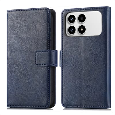 imoshion Hoesje - Geschikt voor Xiaomi Poco F8 Pro - Luxe Bookcase - Donkerblauw