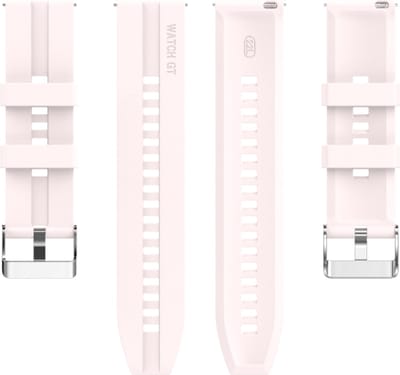 Siliconen bandje - geschikt voor Huawei Watch GT Runner 2 / GT 2(e) 46 mm / GT 3 / 4 / 5 (Pro) 46 mm / Watch 3 (Pro) / Watch 4 (Pro) / GT 6 (PRO) 46mm - lichtroze
