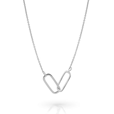 Orphelia 'Rose' Dames 925 Sterling Zilveren Set: Ketting + Oorbellen - Zilver SET-7561