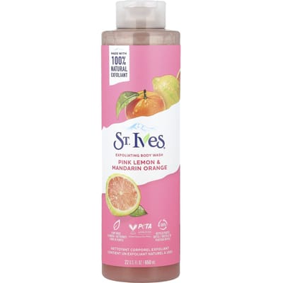 St. Ives, Exfoliërende Douchegel, Roze Citroen & Mandarijn, 650 ml (22 Fl Oz) pink