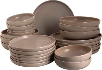 Palmer - Sandy Loam - Serviesset - 6 persoons - 24 delig - Grijs - Stoneware - Bordenset
