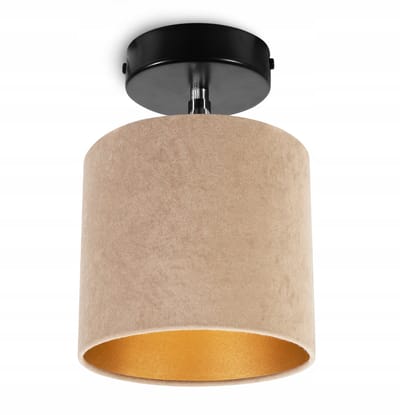Light-Home Mediolan – Hanglamp/Plafondlamp – Beige Velours – Moderne Stijl – E27