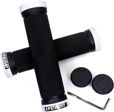 Fietsstuur Handvatten - Antislip Grepen - Comfortabel Fietsen - Dubbele Aluminium Slotklemmen - 20-22 mm Diameter - Wit