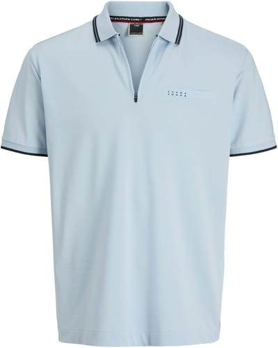 Jack & Jones Fusion Branding Zip Polo Heren (plussize) - Maat XXL