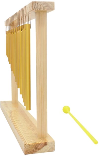 Dailygoods- Windbel 20-Tonen - Muziekinstrument Kind - Educatief Speelgoed - Houten Standaard - Duurzaam - Muzikale Inspiratie