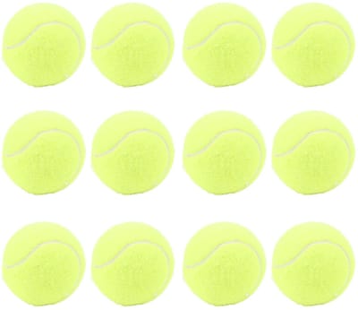 Dailygoods- Tennisballen 12 stuks - Rubber - Training - Honden - Vrije tijd - Opbergtas - Speelballen