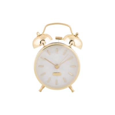 Karlsson Wekker Pearl Glow - Goud - Ø8cm - Scandinavisch - Wekker voor slaapkamer - Wekkers