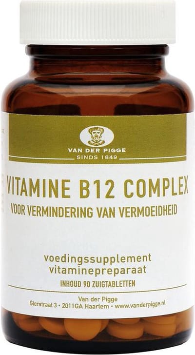 van der Pigge Vitamine B12 complex 90 Zuigtabletten