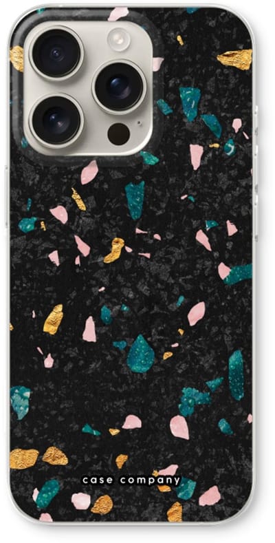 Case Company® - Hoesje geschikt voor iPhone 16 Pro hoesje - Terrazzo N°10 - Soft Cover Telefoonhoesje - Bescherming aan alle Kanten en Schermrand