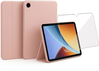 ChiGuard Hoesje & Screenprotector geschikt voor Xiaomi Redmi Pad 2 9.7 Hoesje – Gehard Glas - Shock Proof Hoesje – Smart Cover - Rose