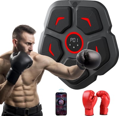 Boxing Machine - Boksmachine - Muzikale Boxmachine - Slim Bluetooth Muurmontage, Thuis Oefening, Stressvermindering met Boxhandschoenen, Geschikt voor Volwassenen en Kinderen