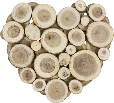 hout mix wanddecoratie hart small 30cm