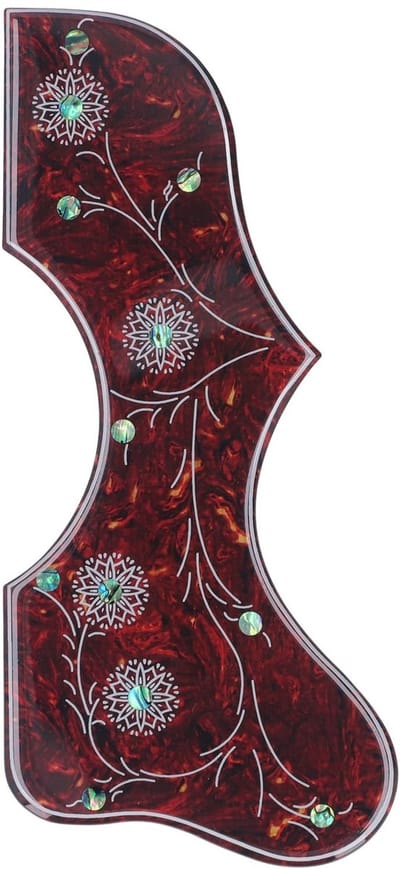 Allecto - Akoestische Gitaar Slagplaat - Zelfklevend - Elegant Design - 2,5 Mm Dikte - Celluloid - Anti-kras Bescherming - Geschikt voor Akoestisch...