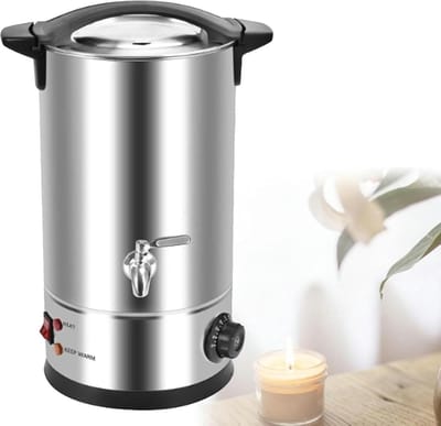 Grote Wax Smelter - Kaarsen Maken - DIY Huis - Snelle Verwarming - 10 Liter Capaciteit - Zilver