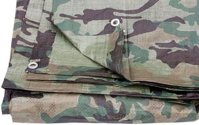 Dekzeil Vellen - Afdekplaat - Waterdicht Afdekken - Camouflage Patroon - 5.4 x 7 Meter - Groen