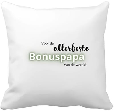 Akyol - voor de allerbeste bonuspapa van de wereld Kussen hoes - Papa - de beste bonusvader - vader cadeautjes - vaderdag - verjaardagscadeau - verjaardag - cadeau - geschenk - kado - gift - vader artikelen - 40 bij 40 cm